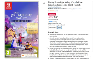 Disney Dreamlight Valley Cozy Edition - Switch voor €26,99 bij Amazon