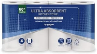 by Amazon Rollo Cocina TAD Ultraabsorbente, 4 Rollos, 51 Hojas por rollo por 2.56€