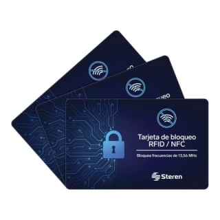 Pack 3 Tarjetas de Bloqueo RFID/NFC por $78 | Steren