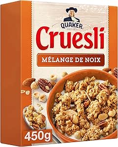 Boîte de Céréales complètes Quaker : mélange de noix 450g à 2,91€