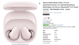 Xiaomi Redmi Buds 6 Play, Roze voor €9,41 bij Amazon