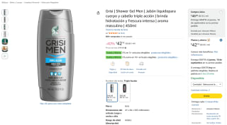 Grisi Shower Gel Men 450ml por $42 en Amazon