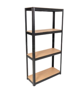 Etagère en bois et métal 75x30x150cm à 14,99€