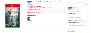The Legend of Zelda: Ocarina of Time para NS2 por $1,102 en AliExpress
