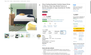 Colchón Queen Zinus de Espuma Memoria por $2,099 | Oferta Amazon