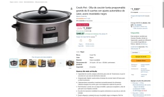 Olla Crock-Pot Programable 8 Qt por $1,400 | Oferta Amazon
