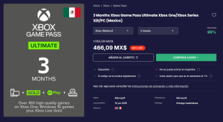3 Months Xbox Game Pass Ultimate por $466 | CDKeys