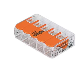 Lot de 25 borne à levier 5 broches Wago série 221 32A à 17,99€