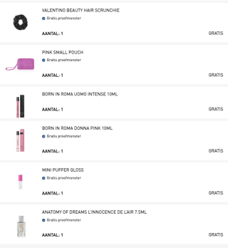 6 luxe miniaturen gratis met de code