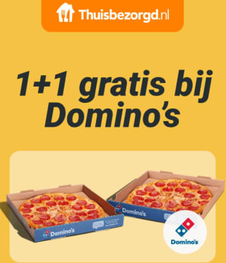 1+1 gratis op pizza’s van Dominos via Thuisbezorgd.