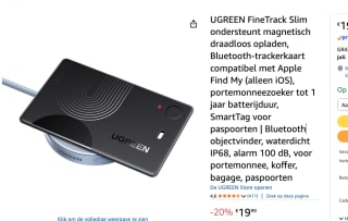 UGREEN FineTrack Slim voor €19,99 bij Amazon