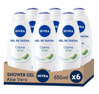 NIVEA Pack Ahorro Shower Gel Ducha Aloe Vera 6 x 650ml por 13.98€