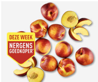 Nectarines 1.5 kg.voor €2,19 bij de Aldi