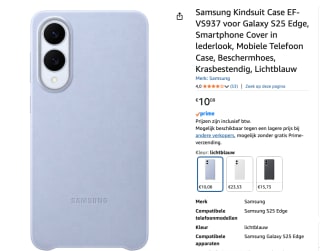 Samsung Galaxy S25 Edge Hoesje - Kindsuit case - Lichtblauw voor €10,08 bij Amazon