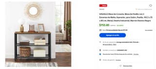 Mesa de Consola Industrial 101,5cm Marrón/Negro por $756 | Walmart