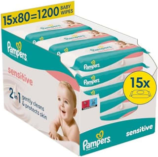 Pampers Sensitive vochtige babydoekjes 1200 stuks voor €18,76 bij Amazon DE