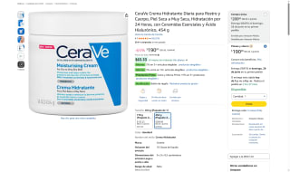 Crema CeraVe Hidratante 454g por $190 | Oferta Amazon