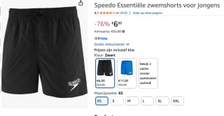 Speedo Essential kids Zwemshorts voor €6 bij Amazon