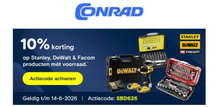 10% korting op de merken Stanley, DeWalt en Facom bij Conrad