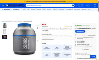 Proteína Isopure Zero Carb 4.5 lbs por $1,859 | Oferta Walmart