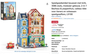 Lumibricks Speelgoedwinkel bouwset met licht voor €102,47 bij Amazon