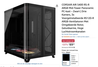 Corsair AIR 5400 RS-R ARGB Midi Tower voor €89 bij Amazon