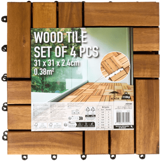4 Houten terrastegels voor €5,95 bij de Action