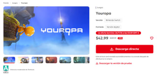 Youropa por $43 | Oferta Nintendo eShop
