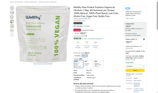 Proteína Vegana WELLTHY 1800g por $431 | Oferta Amazon