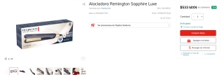 Alaciadora Remington Sapphire Luxe por $533 | Sanborns