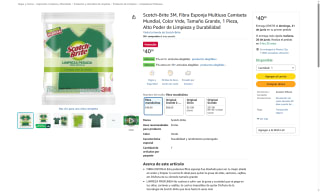 Scotch-Brite 3M Verde por $40 | Oferta Amazon