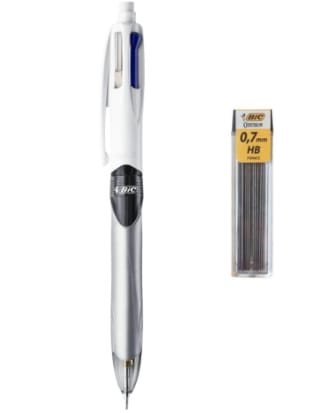 BIC 4 Couleurs 3+1 HB Stylo-Bille Rétractable et Porte-Mines à 2,99€