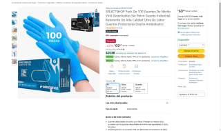 Pack 100 Guantes Nitrilo por $69 | Oferta Amazon
