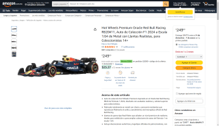 Hot Wheels Oracle Red Bull por $249 | Oferta Amazon
