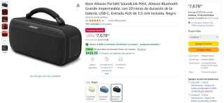 Altavoz Bose SoundLink Max por $5,678 | Amazon (HSBC)