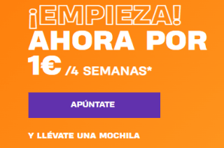Oferta 1€ las primeras 4 semanas en suscripción anual en Basic Fit + Gratis mochila