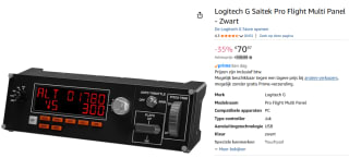 Logitech G Saitek Pro Flight Multi Panel - Zwart voor €70,79 bij Amazon