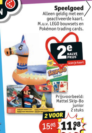 Alle speelgoed 2de halve prijs bij kruidvat