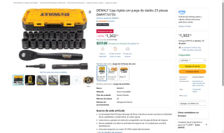 Juego 23 Llaves DEWALT por $1,302 | Oferta Amazon