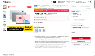 HONOR Pad 10 256GB por $4,187 | AliExpress