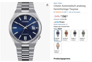 Citizen Tsuyosa Automaat NJ0150-81L horloge voor €196,99 bij Amazon