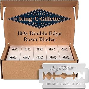 King C Gillette Men's Double Edge Safety Razor Blades, 100 Blades - £9.49 / £8.49 S&S