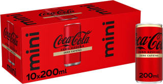 10 latas Coca-Cola Zero Sin Cafeína 200 ml + recompensa 3.48€ por 6.95€