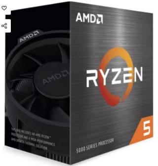 Processeur AMD Ryzen 5 5500 3,6 GHz 16 Mo L3 à 69,32€