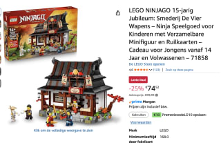 LEGO Ninjago - Four Weapons Blacksmith voor €64,52 dmv code bij Amazon