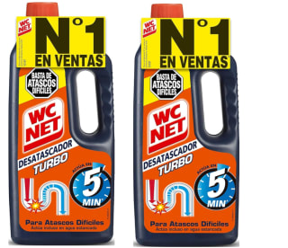 2 Botes de 1L de Wc Net Desatascador Turbo por 9.11€