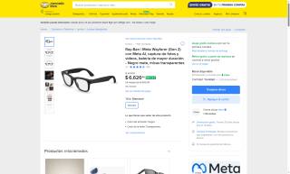Ray-Ban Meta Wayfarer (Gen 2) por $5,376 | Mercado Libre