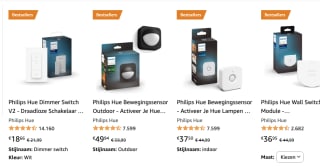 40% korting op 1 Philips hue product bij aankoop van 2 producten