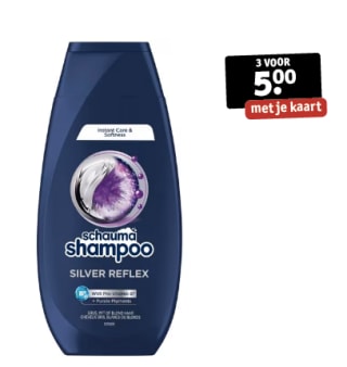 3 Stuks Schwarzkopf Reflex-Silver Shampoo 250ml voor €5 bij Kruidvat