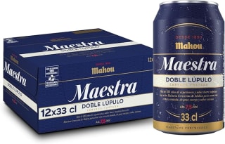 Mahou Maestra Doble Lúpulo, Pack de 12 Latas x 33 cl, Cerveza Tostada por 7.31€